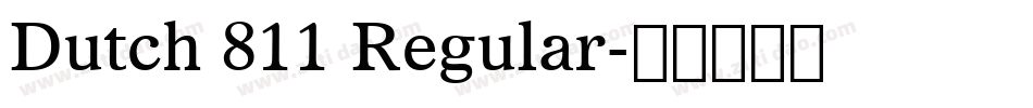 Dutch 811 Regular字体转换